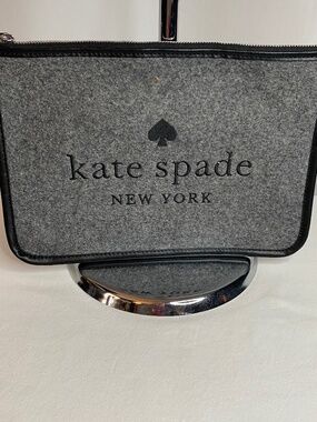 Kate Spade Gray Wool Pouch